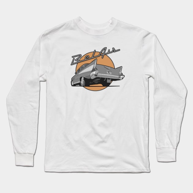 57 Chevy Bel Air Long Sleeve T-Shirt by Limey_57